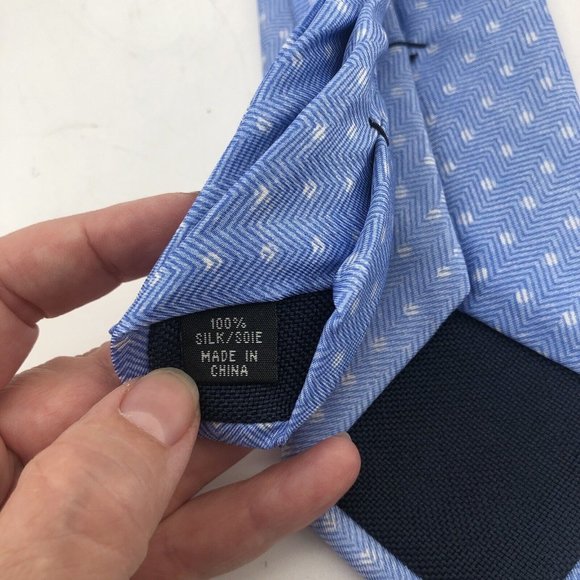 MICHAEL KORS Men's 100% Silk Tie Blue Polka Dot NWT MSRP: $69.50 - Picture 6 of 7